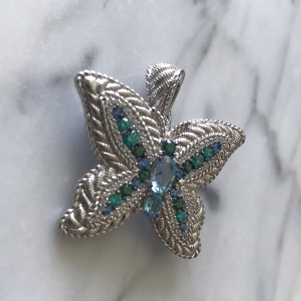 Judith Ripka Enhancer & Pin (NEW) - Picture 3 of 4